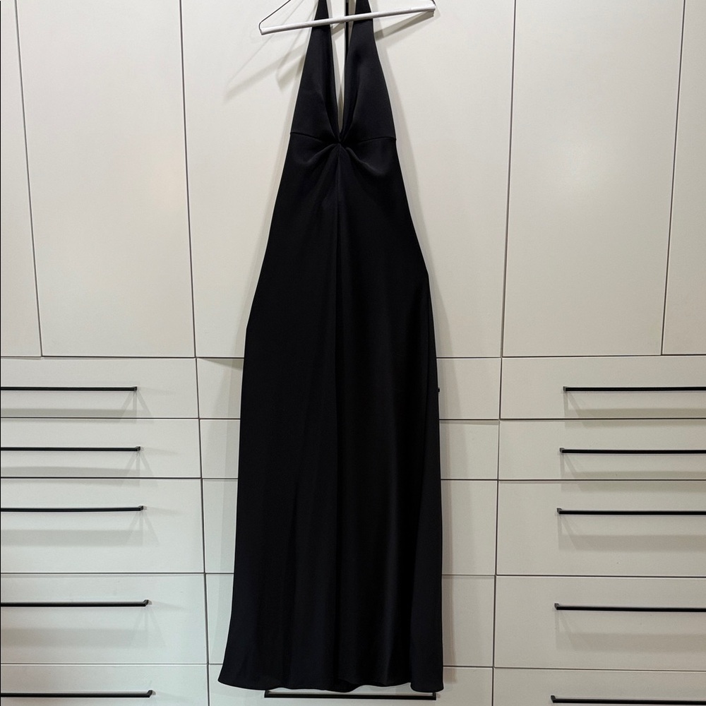 Laundry By Shelli Segal Elegant Black Halter Backless Dress
